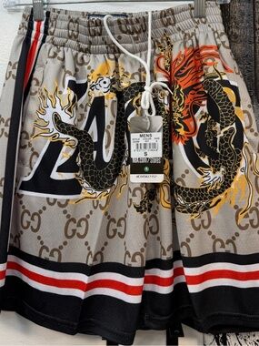 New Era x Nba Los Angeles Lakers Dragon-Print Athletic monogram shorts small